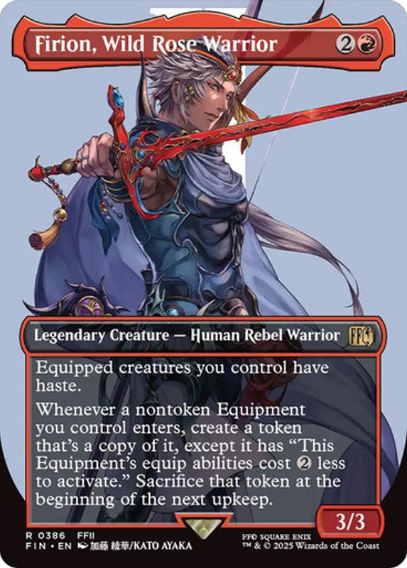 Firion, Wild Rose Warrior (#386) (Borderless) (Foil)